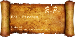 Reil Piroska névjegykártya